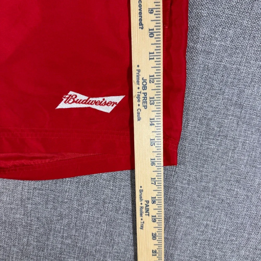 PacSun Budweiser Swim Trunks Mens XL Red Board Shorts Beer Americana Retro